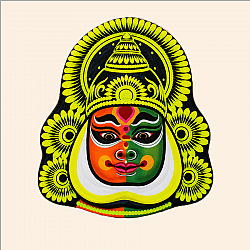Mukhauta . मुखौटा : Handmade Wall Hanging - Paper Mache Chhau Mask