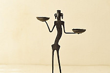 Ahou | Wrought Iron ~ A Man Candle Holder Stand