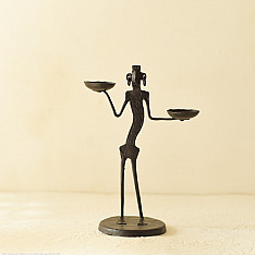 Ahou | Wrought Iron ~ A Man Candle Holder Stand