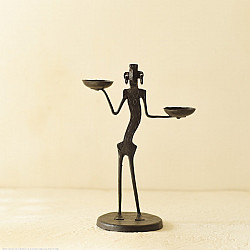 Ahou | Wrought Iron ~ A Man Candle Holder Stand