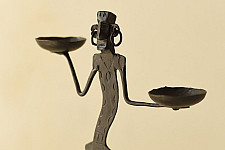 Ahou | Wrought Iron ~ A Man Candle Holder Stand