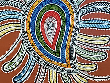 Mandana Art - Painting  | Peacock ( 11 x 14 inch)