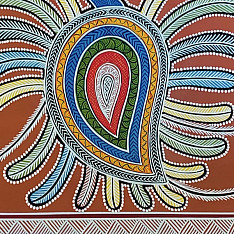 Mandana Art - Painting  | Peacock ( 11 x 14 inch)