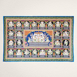 Chitra Katha . चित्र कथा | Pattachitra Traditional Painting ~ Panchmukhi Gajanand Different Position