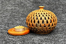 Terracotta Tales | Pottery Art ~ Kunji T Light Holder