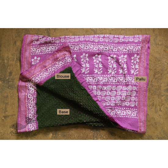 पौष ❈ Batic Bandhani  ❈ Cotton Saree ❈ 11