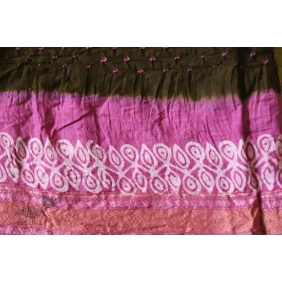 पौष ❈ Batic Bandhani  ❈ Cotton Saree ❈ 15