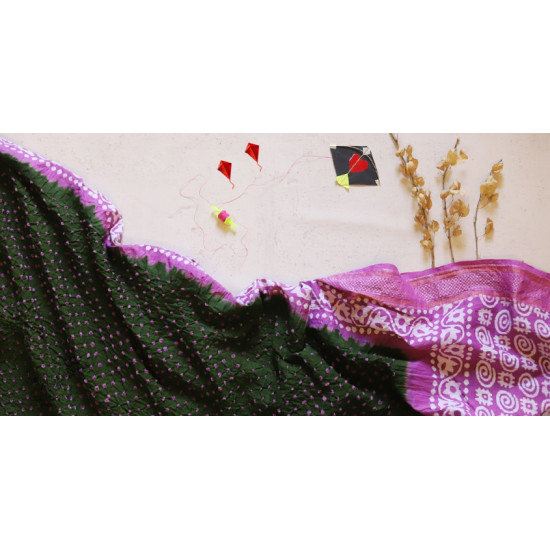 पौष ❈ Batic Bandhani  ❈ Cotton Saree ❈ 11