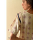 shop Off White Ikat Handloom Cotton Top