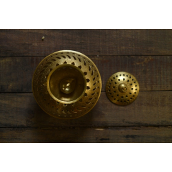 Ahar ✽ Brass ~ Kalash With Diya ( 8" x 7.5" x 7.5" )