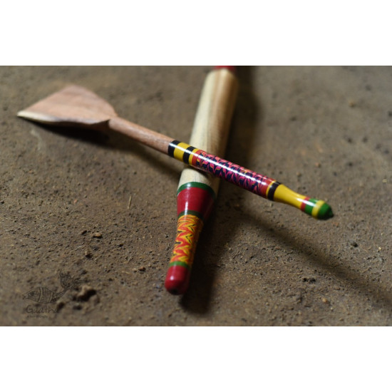 shop Wooden Kutch Lacquer Ladle (Rolling Pill + Turner) 