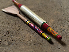 Rasoi | Wooden Kutch Lacquer Ladle (Rolling Pill + Turner) - 1