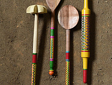 Rasoi | Wooden Kutch Lacquer Ladles ( Set of Four ) - 5