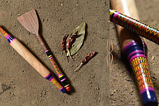 Rasoi | Wooden Kutch Lacquer Ladle (Rolling Pill & Turner) - 3