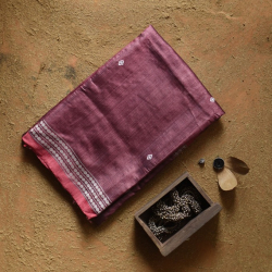 Kamakshi | Pure Tussar Silk Saree - Jaal Pallu