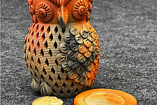 Terracotta Tales | Pottery Art ~ Owl T Light Holder