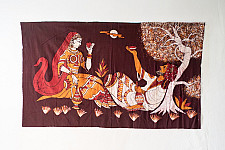 Batik Painting ~ A couple - 32 x 58 inch