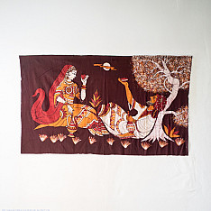 Batik Painting ~ A couple - 32 x 58 inch