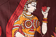 Batik Painting ~ A couple - 32 x 58 inch