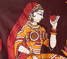 Batik Painting ~ A couple - 32 x 58 inch