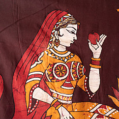 Batik Painting ~ A couple - 32 x 58 inch