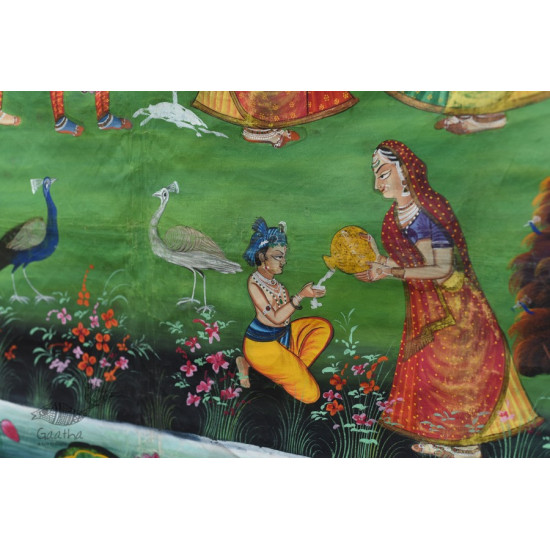 buy Traditional Antique Old Pichwai Painting   - Krishna With Panihari