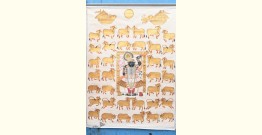 Pichwai Painting - Shrinathji With Golden Cows