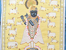 Pichwai Painting - Shrinathji & Cows