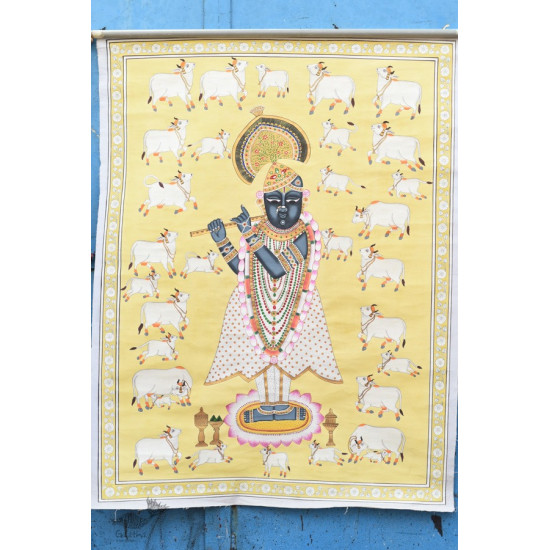 buy Traditional Pichwai Painting - Shrinathji & Cows