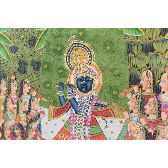 buy Traditional Pichwai Painting - Shrinathji With Gopis