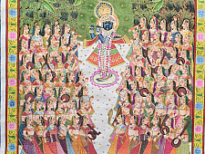 Pichwai Traditional Painting - Shrinathji With Gopis