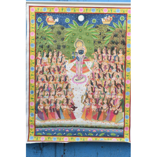 buy Traditional Pichwai Painting - Shrinathji With Gopis