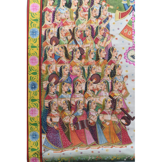 buy Traditional Pichwai Painting - Shrinathji With Gopis