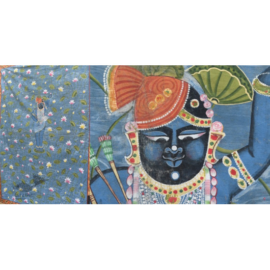 buy Traditional Antique Old Pichwai Painting - Shrinathji & Kamal Talaiya