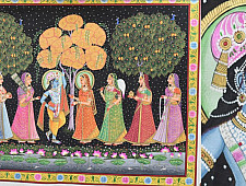 Pichwai Painting - Krishna WIth Gopi