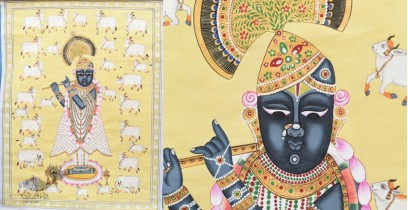 Pichwai Painting - Shrinathji & Cows