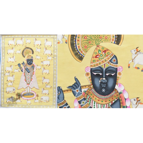 buy Traditional Pichwai Painting - Shrinathji & Cows