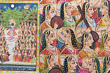 Pichwai Traditional Painting - Shrinathji With Gopis