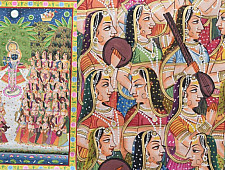 Pichwai Traditional Painting - Shrinathji With Gopis