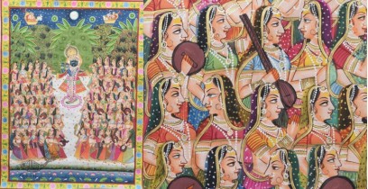 Pichwai Traditional Painting - Shrinathji With Gopis