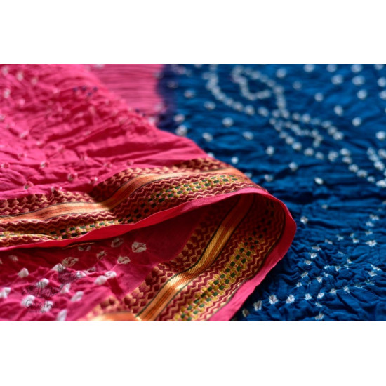 Faagun . फाल्गुन  ⁂ Cotton Bandhani Saree ⁂ 8