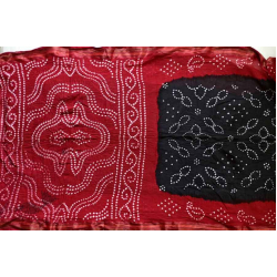 Faagun . फाल्गुन  ⁂ Cotton Bandhani Saree ⁂ 9