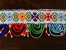 Shubh-Laabh . शुभ लाभ | Handmade Bead Door Toran - Flower Motif