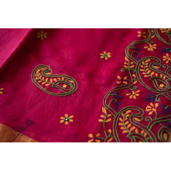 shop Hand Embroidered Silk Saree