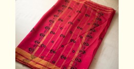 Ramaa . रमा | Hand Embroidered Chanderi Silk Saree - Pink