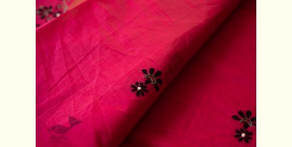 Ramaa . रमा | Hand Embroidered Chanderi Silk Saree - Pink