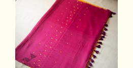 Ramaa . रमा | Hand Embroidered & Block Printed Silk Saree 