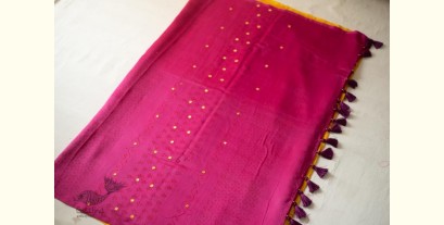 Ramaa . रमा | Hand Embroidered & Block Printed Silk Saree 