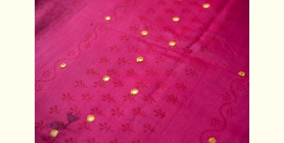 Ramaa . रमा | Hand Embroidered & Block Printed Silk Saree 