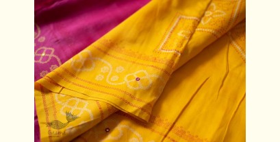 Ramaa . रमा | Hand Embroidered & Block Printed Silk Saree 